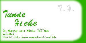 tunde hicke business card